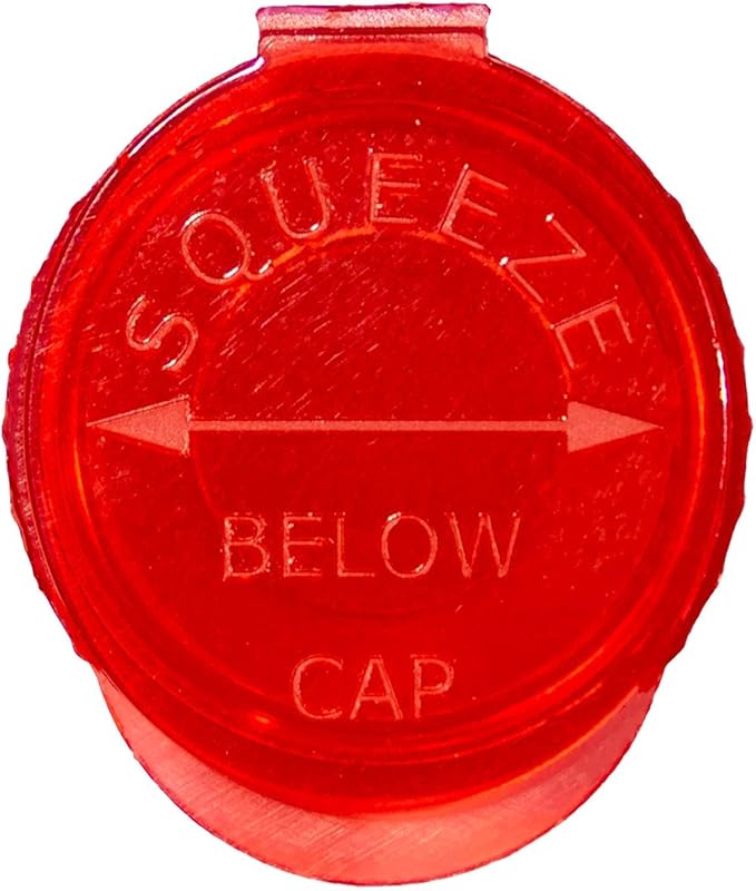 TUBES 100 Pack Tubes |109 MM Squeeze Top Child Proof Air-Tight Lid Eco-Friendly BPA-Free Plastic Container |Red