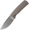 Petrified fish PFP01 Beluga K110 steel Folding knife Micarta Handle Front flipper Outdoor Camping EDC Knife (Khaki Stonewash Micarta)