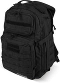 Yukon Outfitters Alpha Backpack - EDC Hiking Outdoor Ergonomic Durable 600D Polyester Pack with Multiple Storage Options - Black