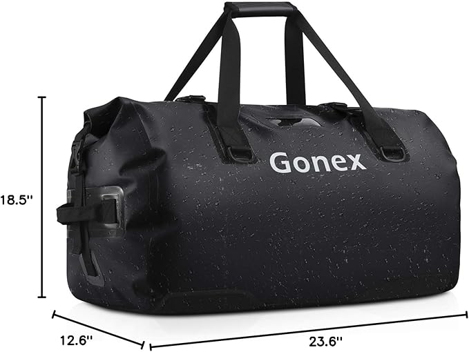 Gonex 40L 60L 80L Extra Large Waterproof Duffle Travel Dry Duffel Bag Heavy Duty Bag with Durable Straps &amp Handles for Kayaking Paddleboarding Boating Rafting Fishing