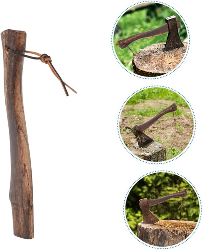 BESPORTBLE 2pcs Axe Handle Replacement Sturdy Wooden Axe Grip Ergonomic Design for Firewood and Camping Use Natural Wood Material Comfortable and Easy to Maintain