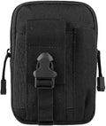 Men's Waist Bag Jungle Camouflage Hanging Waist Packs Men Outdoor Sports Waist Bag Multifunctional Bags(Black)