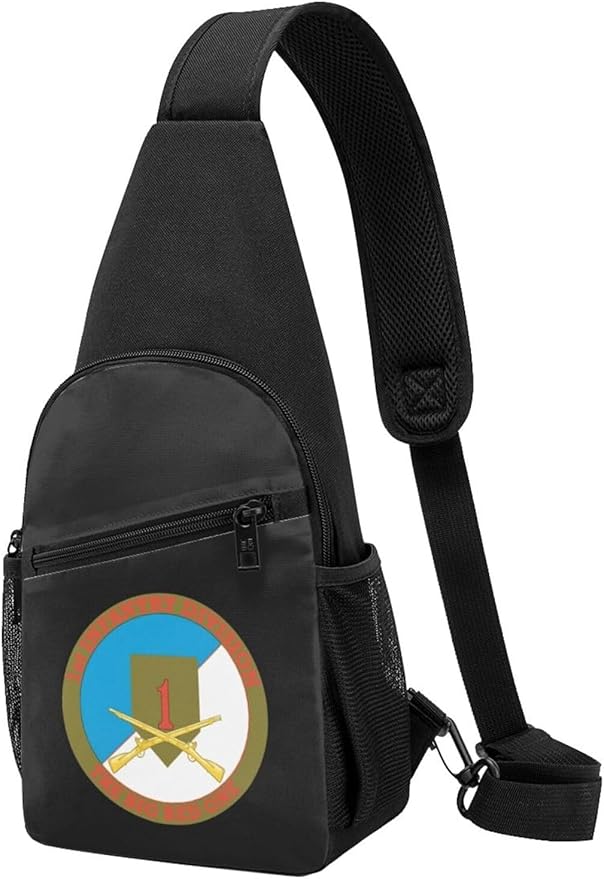 1st Infantry Division with Rifles Chest Pack Leisure Shoulder Crossbody Chest Bag
