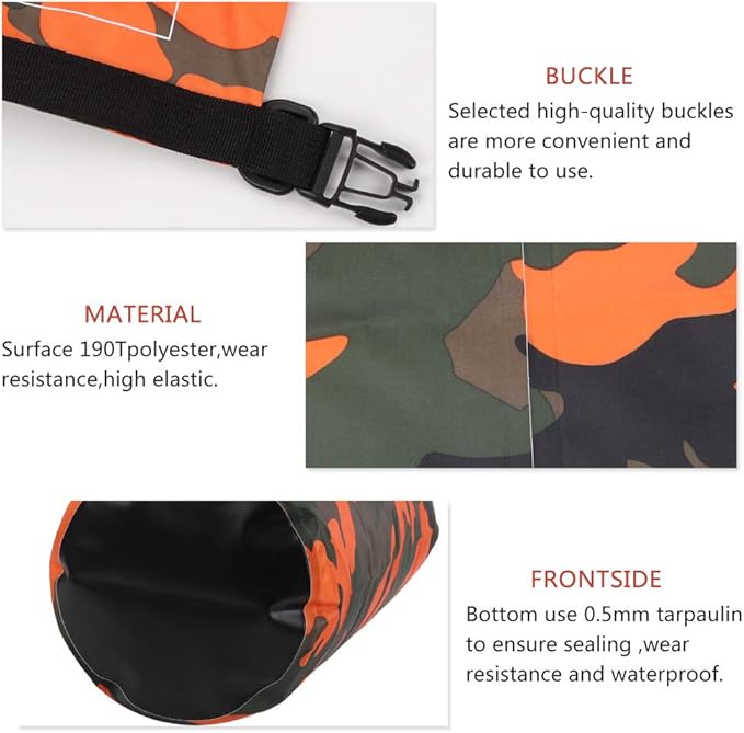 Waterproof Dry Bag 2L/5L/10L/15L/20L/30L Roll Top Sack Keeps Gear Dry for Kayaking Rafting Boating Swimming Camping Hiking Beach Fishing with Free Waterproof Phone Case (Orange 30L)