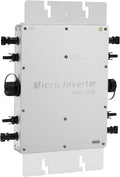 1200W Solar Grid Tie Micro Inverter IP65 Waterproof MPPT &amp LCD Display DC 17-50V Input/AC 80-160V Output Pure Sine Wave Auto Power Transmission for 24V/30V/36V Solar Panels