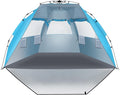 Beach TentPop Up Beach Tent Sun Shade Shelter with Fiberglass Pole Oxford ClothQuick-Open Free Ride Beachs Sun Shade