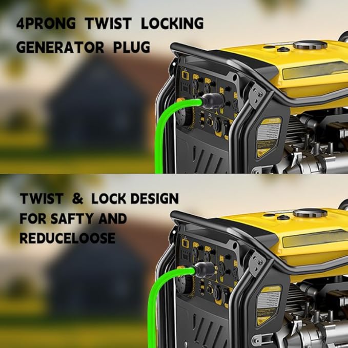 L14-30P to 4X 5-20R/5-15R &amp L14-30R 120/240V 30 Amp 4 Prong Twist Lock Male Plug to Female Receptacle Home Appliance RV Generator Power Cord Adapter 10FT