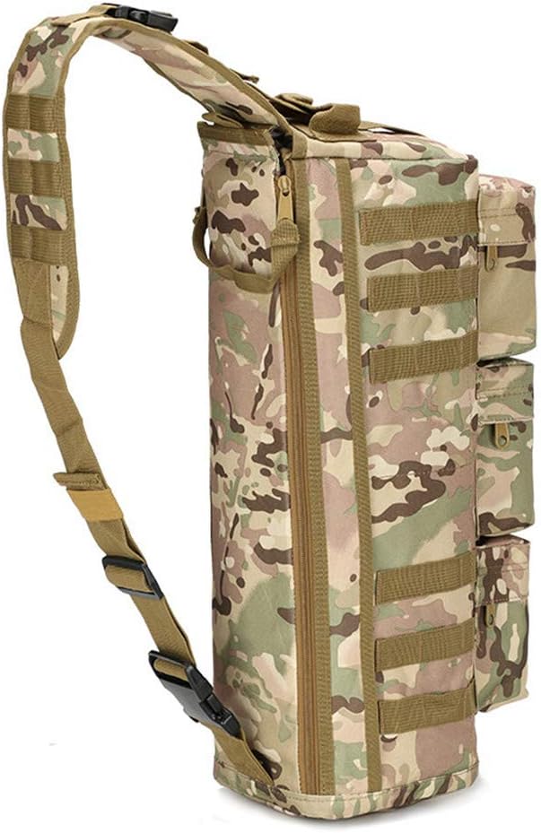 Sunnystacticalgear Outdoor Sports Hiking Sling Bag Shoulder Pack Camouflage Tactical Molle Assault Combat Bag - Green