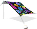 Beach Canopy with Windproof Ropes &amp Sandbags Beach Tent Sun Shade Sun Shelter for Camping Trips Fishing Backyard Fun or Picnics Planet