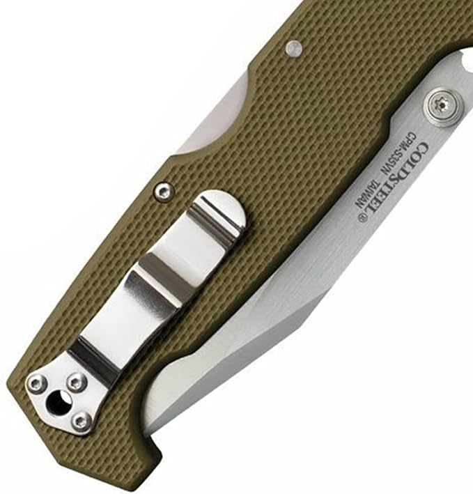 COLD STEEL SR1 S35VN Steel 4 Blade G-10 Handle Tactical Self-Defense Folding Knife with Tri-Ad Locking Mechanism and Pocket/Belt Clip