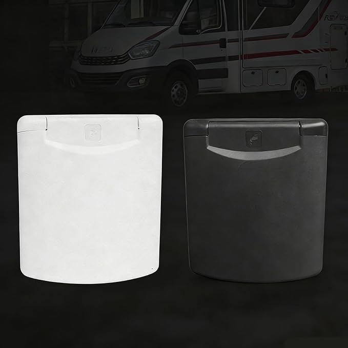 Campers Yacht Shower Box with Cover and 180 Degree Opening Flipping Lid Water Inlet Adapter with Pipe Campers Inlet Adapter