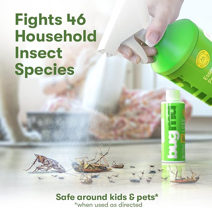 BugMD Cockroach Catcher (3 Pack) BugMD Essential Pest Control Concentrate (1 Pack) and Spray Bottle 32 oz (1 Pack) Bundle