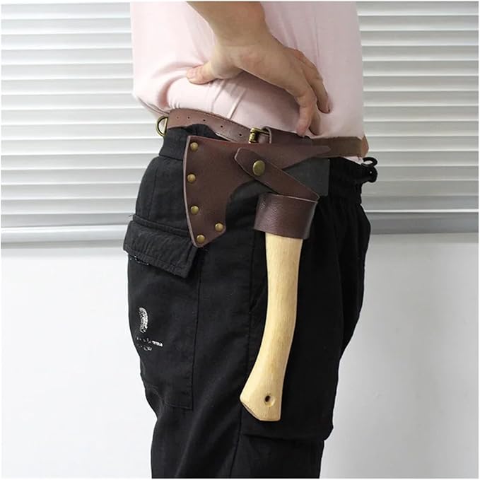 Hatchet Sheath 1set Head Cover Leather Hatchet Sheath Holster Axe Protective Case for Hiking Camping Outdoor Tools