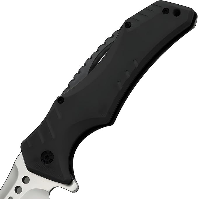 Snake Eye Xtreme Collection Pivot Langford Folding Ball Bearing Flipper Liner Lock Pocket Knife (Black)