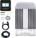 EPEVER MPPT Solar Charge Controller - 20A 12V/24V Auto Solar Panel Charge Controller with Max.PV 150V Remote Meter Temperature Sensor PC Monitoring Cable