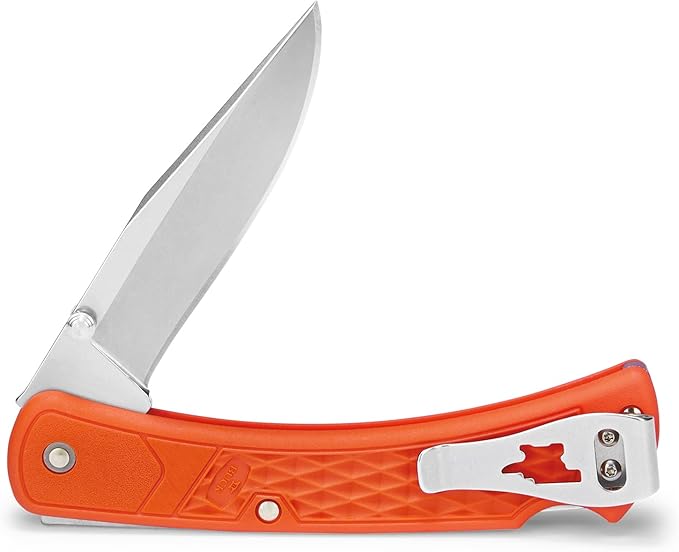 Buck Knives 110 Slim Select Folding EDC Knife 3-3/4” Pocket Knife Blade Nylon Handle 420HC Stainless Steel Clip Point Folding Blade Made in the USA 2.8 oz