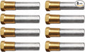 Engine Zinc Anode 1/2 NPT x 2 Compatible with 130-6628 &amp 68241 Cummins Marine Engine Fit Model 6BT 6BTA 4BT 6CTA QSB5.9 QSC8.3 QSM11 (8)
