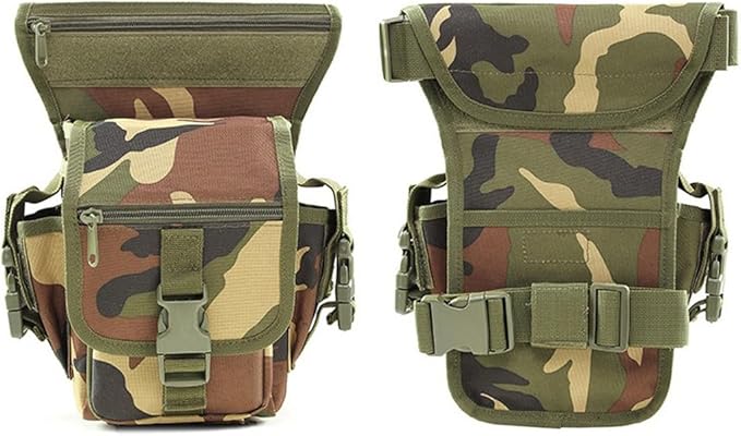 Waterproof Military Tactical Drop Leg Pouch Bag for Men Type B Cross Over Leg Rig Outdoor Bike Cycling Hiking Thigh Bag
