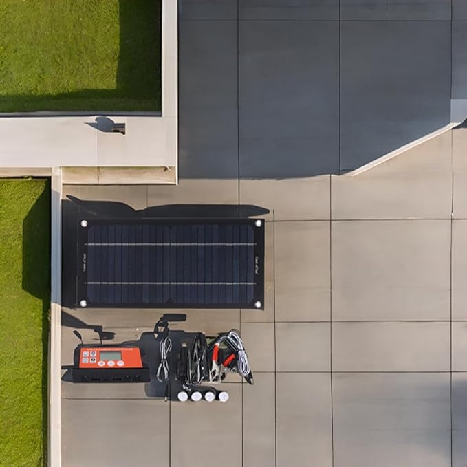 600W Solar Panel Solar Panel Kit 100A Controller Solar Panel Kit with Extension Cable Battery Clip for RV Camping Outdoor