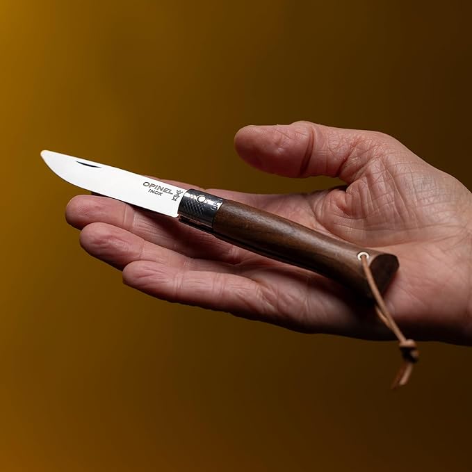 OPINEL NEO6 Folding Non-Locking Pocket Knife OPIFLEX Intuitive Design EDC Folder Wood Handles 2.75 in. Blade (Walnut)