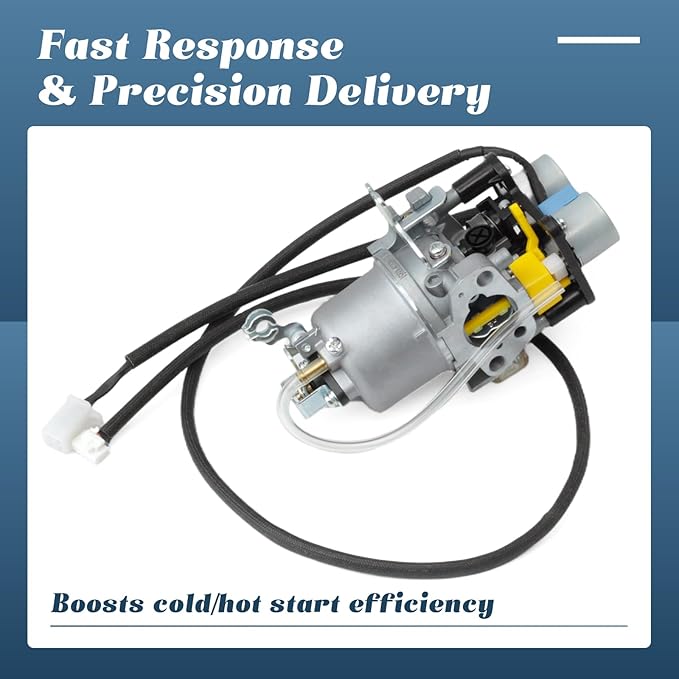 Huayi OEM Carburetor Compatible with Predator 5000 Watts Dual Fuel Inverter Generator 71367 70143 Carb Replacement with Gaskets Fuel Line