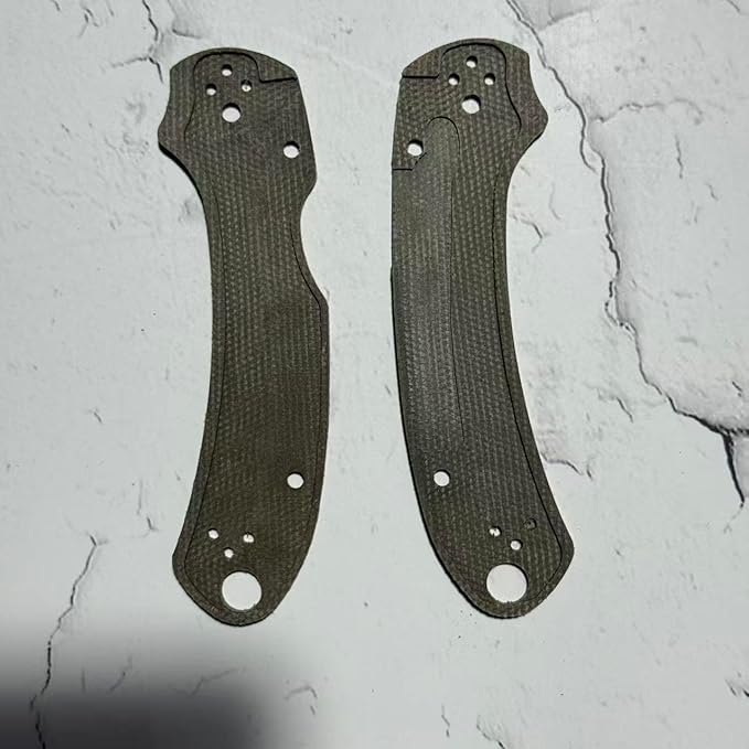 1 Pair Custom Micarta Linen Scales Handle Replacement Fits for C223 Para3(Green)
