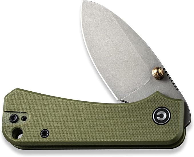 CIVIVI Baby Banter Small Pocket Folding Knife for EDC 2.34 Blade Ultra-compact Knife with Titanium Thumb Stud Opener C19068S-5 (Green)
