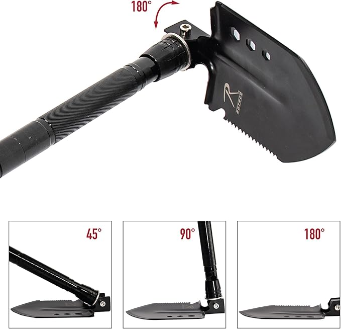 Rothco 8-1 Multi-Tool Survival Shovel Portable Camping Shovel Tactical Entrenching Tool Stainless Steel