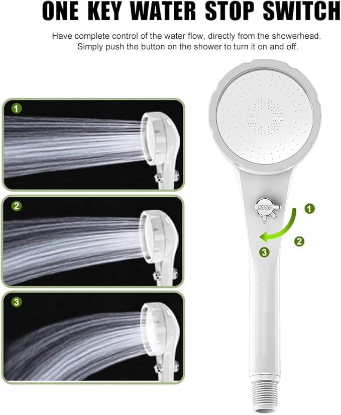Portable Shower for Camping USB Rechargeable Portable Shower Pump with Digital Display Battery Powered Camping Shower Head for Outdoor Hiking Pets &amp Travel