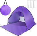 KOCASO Pop Up Beach Tent Sun Shade Shelter - UV Protection &amp Waterproof Sun Shade Shelter with Net Window and Storage Bag - Ideal for Beach Camping Fishing and Outdoor Activities Purple