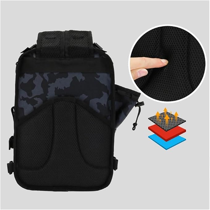 Genérico Backpack Camping Bag Outdoor Travel BagsCompatible For Men Tactical Hiking Trekking Storage Sports(Black Yellow Camo)