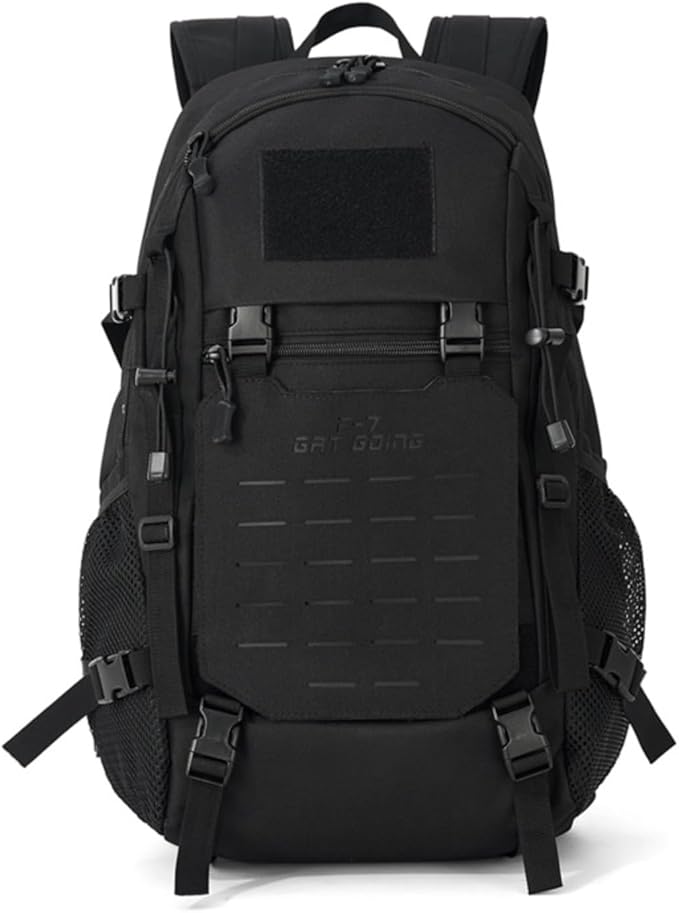 Outdoor Tactical Climbing Backpack Large Storage Molle Hiking Trekking Camping Cycling Bag Portable Sports Luggage Rucksack(Black)