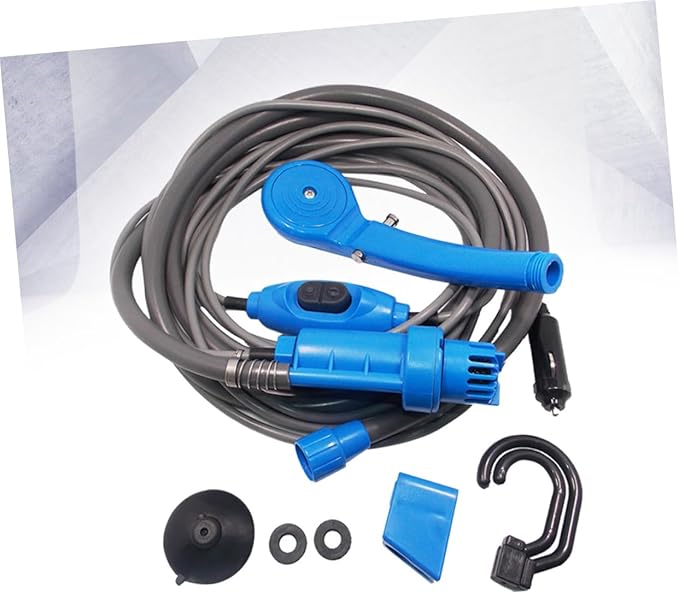 12v Portable Outdoor Camping Shower Set 5m Dc Cable Electric Pump Pet/car Wash Ideal for Travel Beach