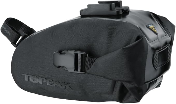 Topeak Wedge DryBag (QuickClick Medium) – Waterproof 210D/420D Nylon Saddle Bag with Seam-Sealed Construction Reflective Printing Safety Light Clip &amp Quick Mount System