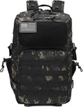 Tactical Backpack Military Backpacks 45L Army Backpacks Large Waterproof Bug out Bag for Fishing Hiking Hunting (Black CP)