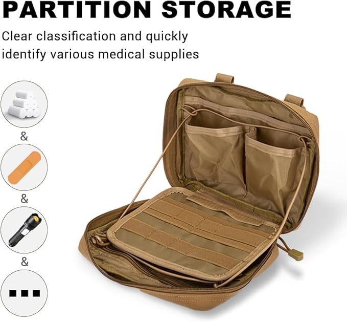 Tactical Admin Molle Pouch Molle Utility Tool Pouch Waist Bag for Outdoor Activities and Emergency Uses