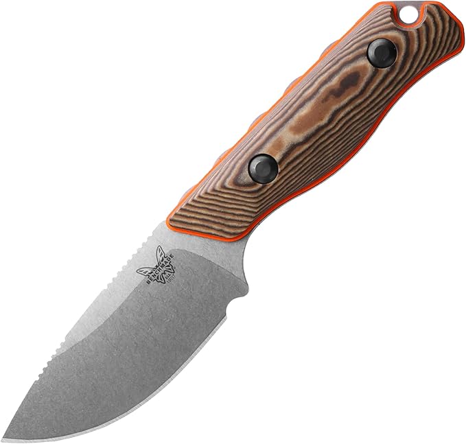 Benchmade - Hidden Canyon Hunter 15017-1 Fixed Blade Hunting Knife with Orange G10 Handle (15017-1)
