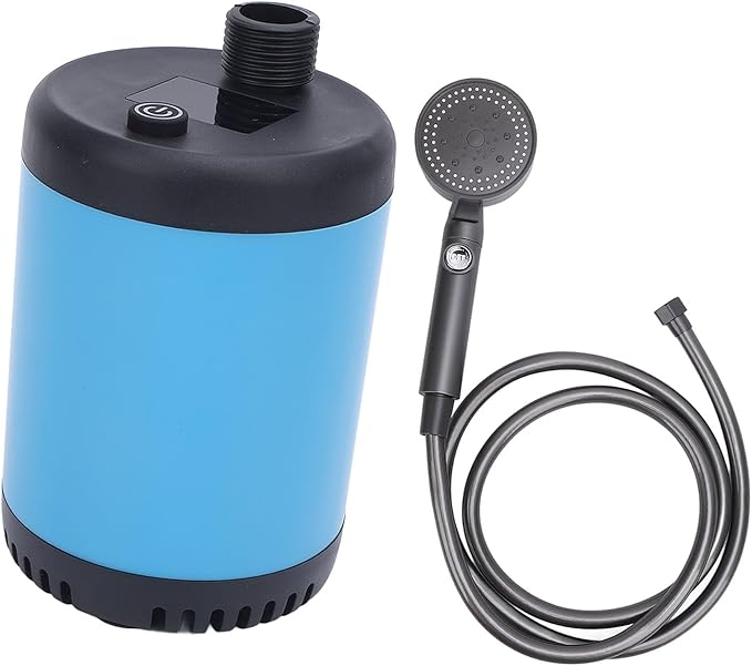 TARSHYRY Portable Camping Shower Rechargeable Pump with 2M Hose 7800mAh Battery for Outdoor Hiking Beach Travel ABS Material