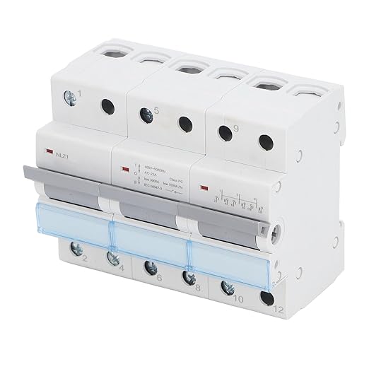 Manual Transfer Switch RV 3P 400VAC Single Side Interlock Circuit Breaker 35mm DIN Rail Mounting (125A)