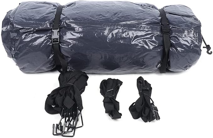 Universal Mount Car Camping Tent with Zippered Entry Windows Storage Bag 3 Fixing Straps &amp Practical Mat - Overlanding Shelter - UV Protection Rainproof