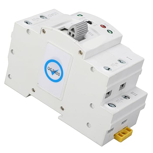 2P 63A Automatic Transfer Switch ATS Backup Generator Changeover Switch with Millisecond Power Switching for Household 110V Power Supply