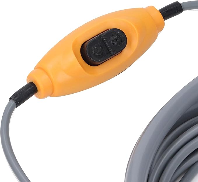 Portable Camping Shower Adjustable Water Flowing 2.5 L min with 3D Water Outlets for Outdoor Camping Hiking Pet Cleanliness Car Washing (Orange)