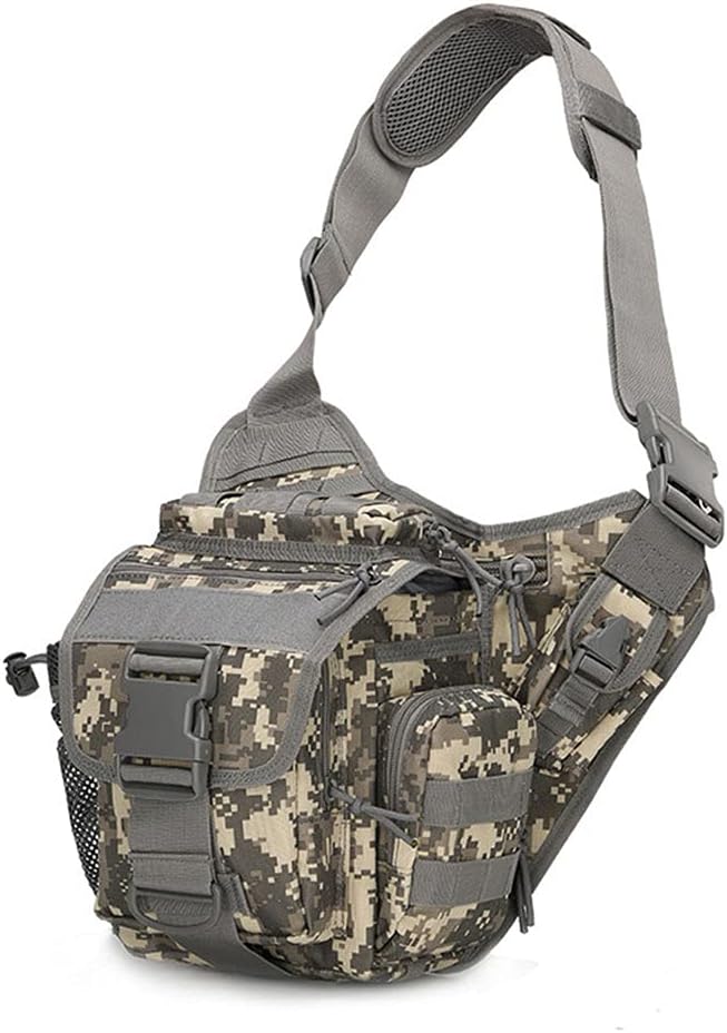 Sunnystacticalgear Outdoor Sports Hiking Sling Bag Shoulder Gear Pack Chest Range Bag Molle Camouflage Tactical Versipack - Black