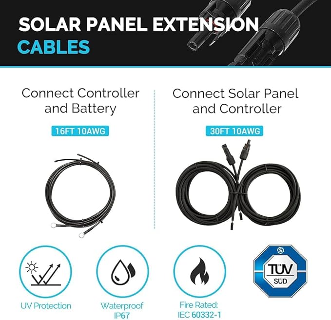 Renogy 200W 12V RV Solar Panel Kit N-Type - Adventurer 30A LCD PWM Charge Controller + Mounting Brackets for RVs Boats Trailers Campers Marine &amp Off - Grid Systems