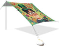 xigua St. Patrick's Day Beach Tent Sun Shelter with Carrying Bag - Silver Coated Oxford Fabric Beach Canopy for Beach Camping Fishing - Includes Windproof Ropes Sandbags &amp Stakes