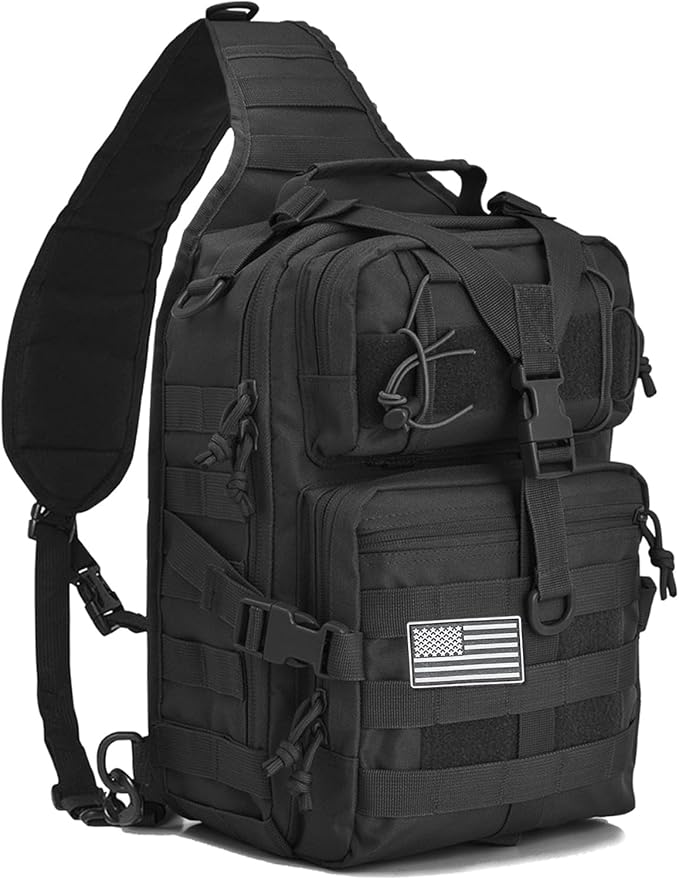 hopopower Tactical Sling Bag Sport Bag Military Rover Shoulder Backpack EDC Assault Range Bag Chest Pack Handbag Waterproof