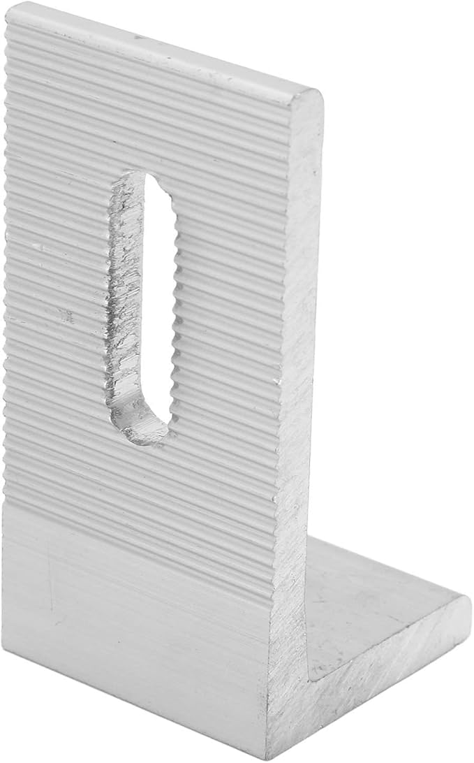 10Pcs L Foot Solar Mount 8*4*4cm Heavy Duty Corner Brace Solar Panel Mounting L Bracket Photovoltaic Mounts Aluminum Alloy Photovoltaic Panel Mounting Bracket for Roof PV System