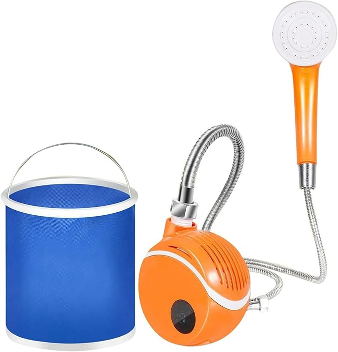 Portable Outdoor Shower for Camping High Pressure Camping Shower with Adjustable Spray Modes Rechargeable Battery Powered Water for Travel Beach Garden Cleaning Washing
