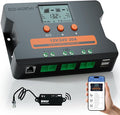 ECO-WORTHY Solar Charge Controller 30A with BluetoothWiFi APP Remote Connection Solar Panel Custom Battery Regulator Dual USB Port Auto 12V/24V PWM for FLD/LiFePO4/SLD/GEL RV Solar System