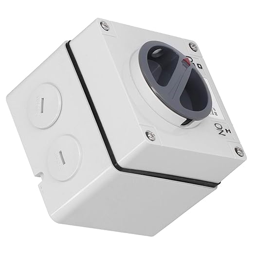 Outdoor Power Isolator - 500V On-Off Switch with Rotary Control Socket and Accessories (3P40A)